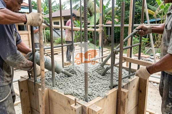 Contoh campuran beton untuk cor kolom rumah